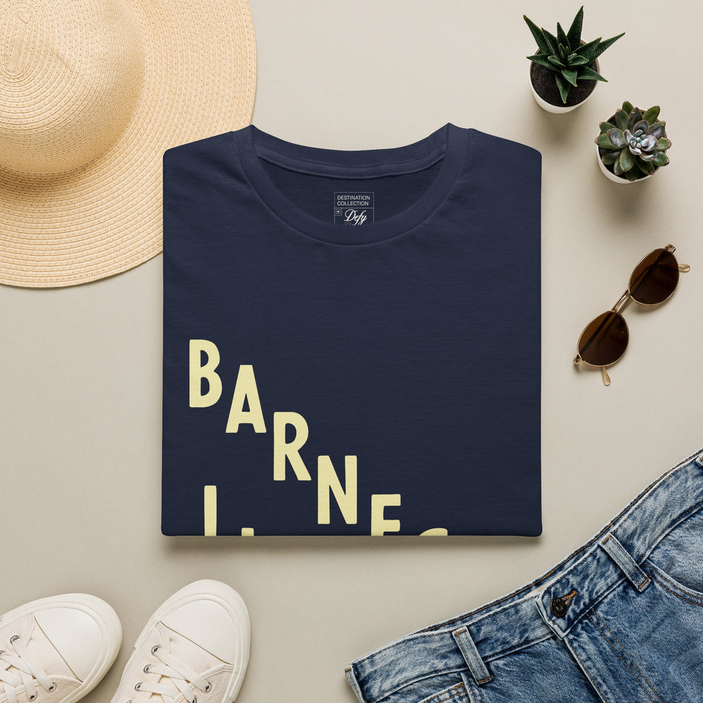Barnegat Light Beach T-Shirt — Yellow Coastal Typography Tee