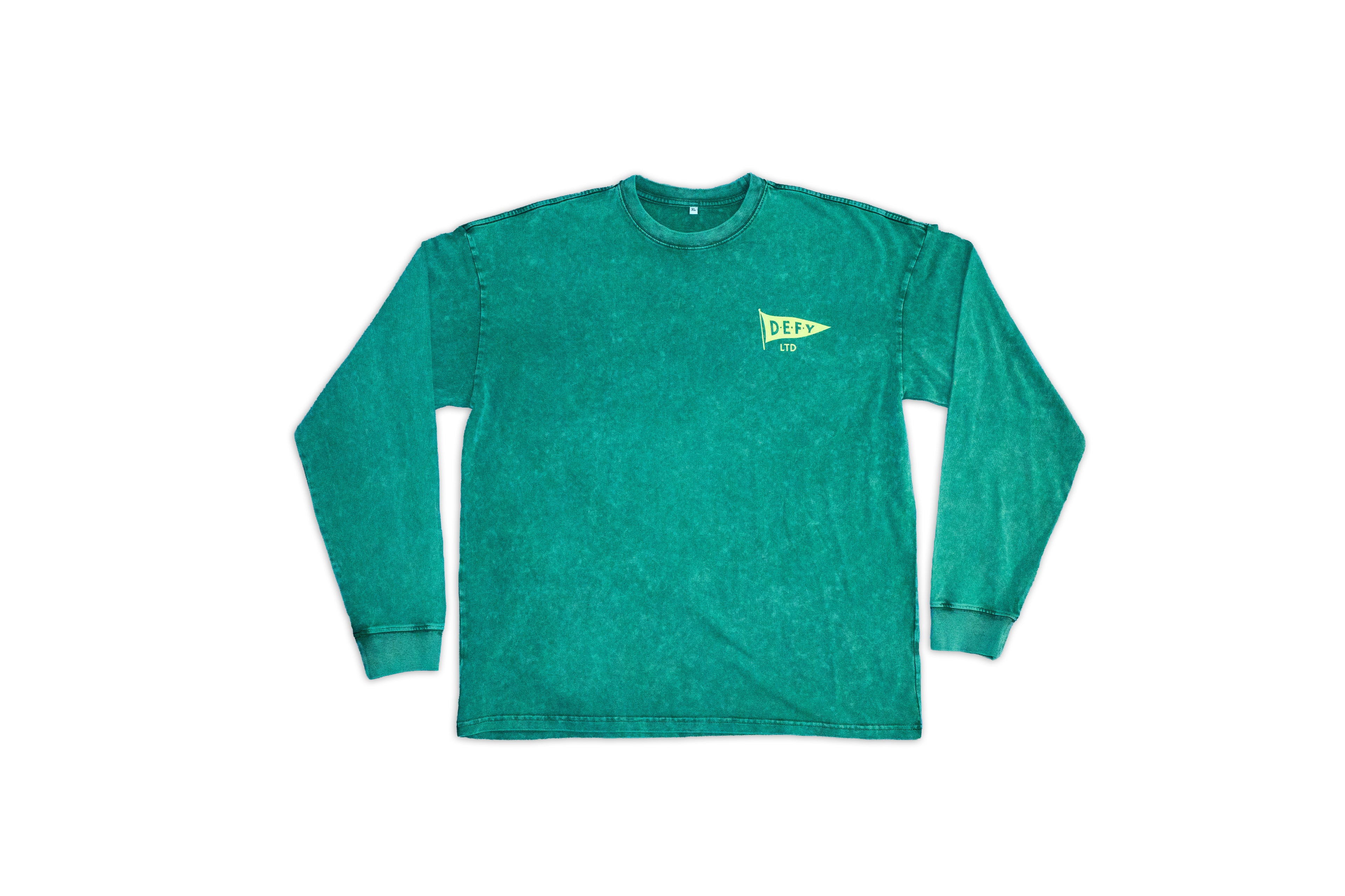 Gang Green — Acid Wash Oversize Long Sleeve T-Shirt