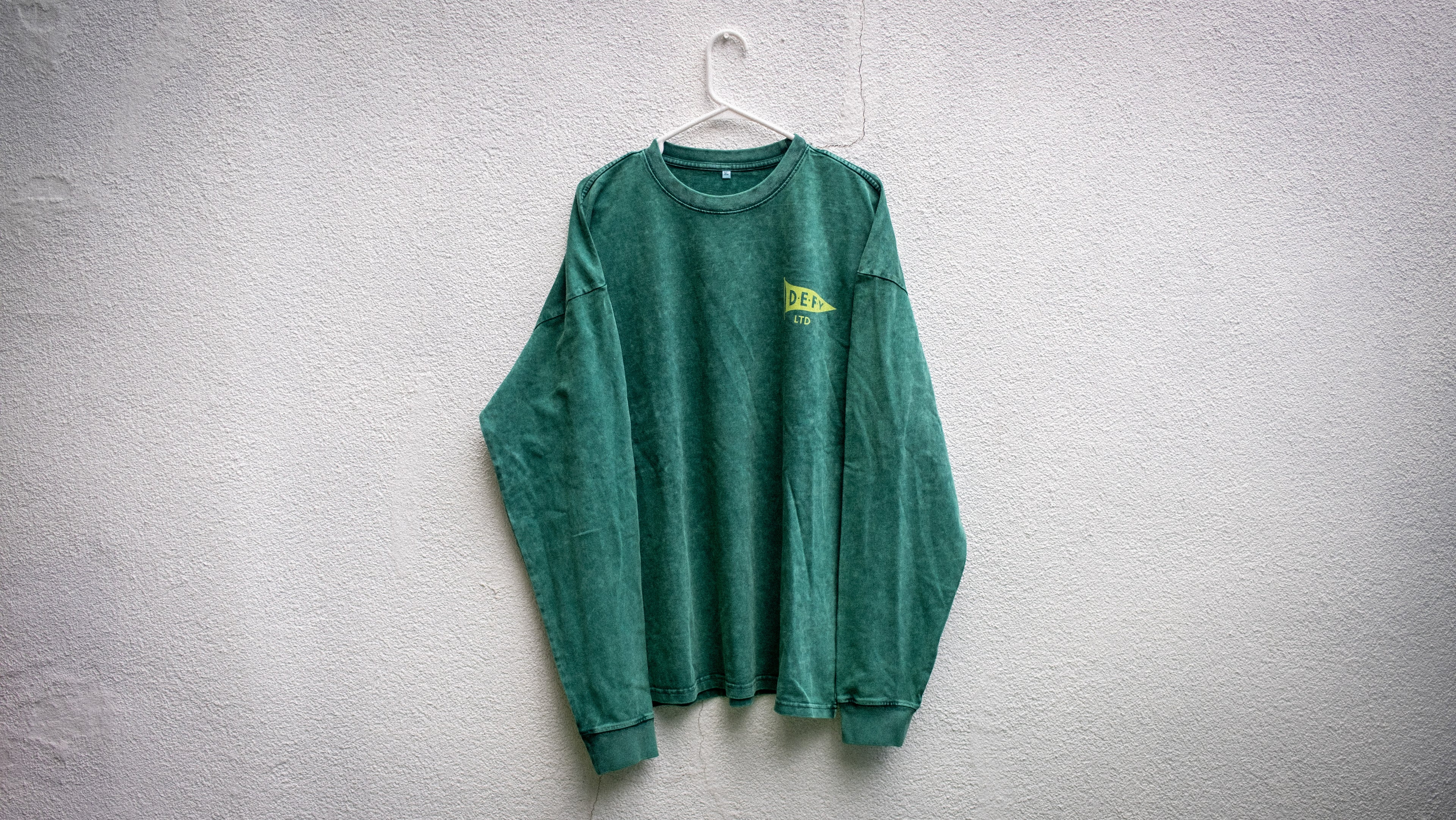 Gang Green — Acid Wash Oversize Long Sleeve T-Shirt