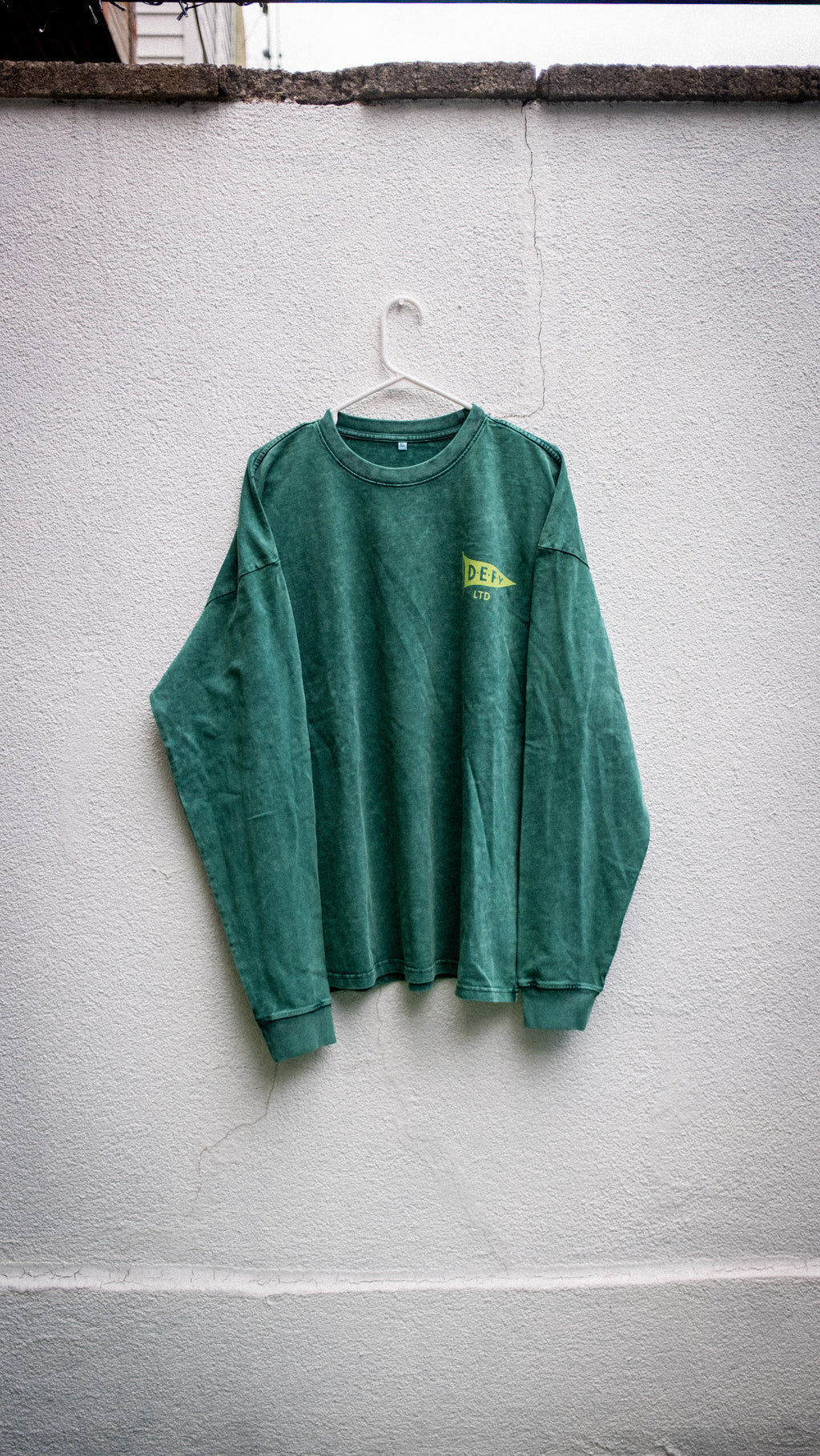 Gang Green — Acid Wash Oversize Long Sleeve T-Shirt