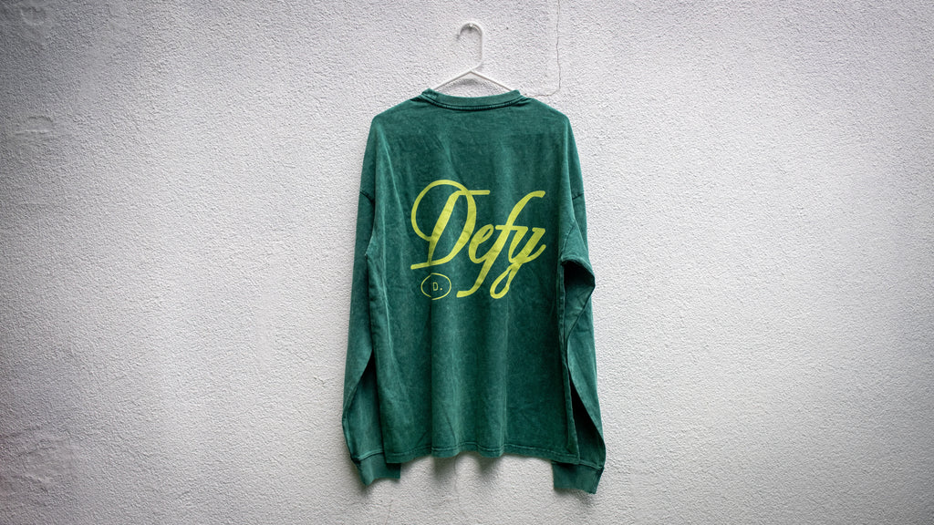 Gang Green — Acid Wash Oversize Long Sleeve T-Shirt
