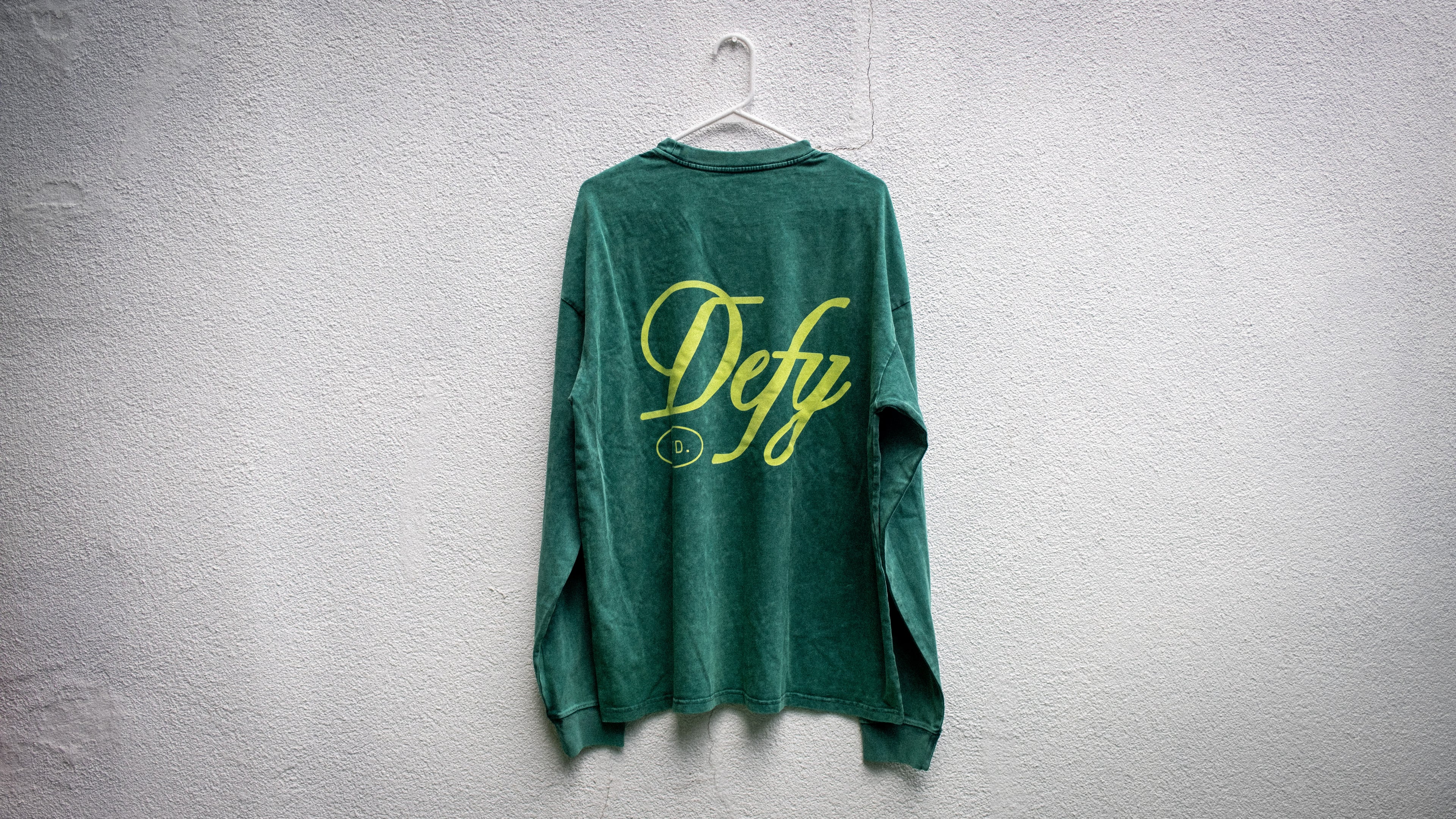 Gang Green — Acid Wash Oversize Long Sleeve T-Shirt