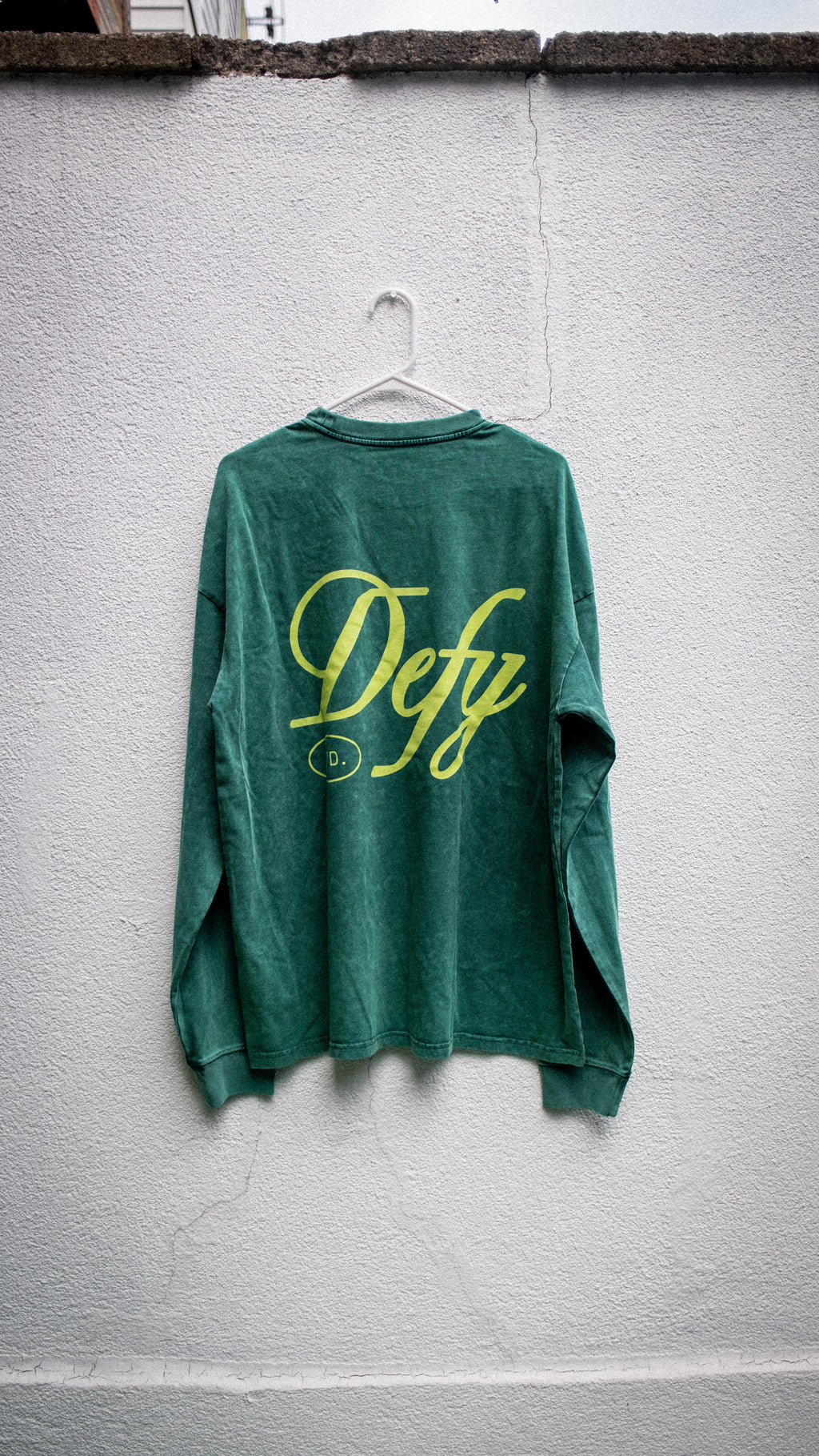 Gang Green — Acid Wash Oversize Long Sleeve T-Shirt
