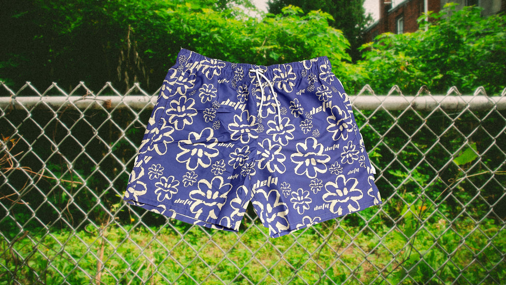 Trippy Flower Swim Trunks