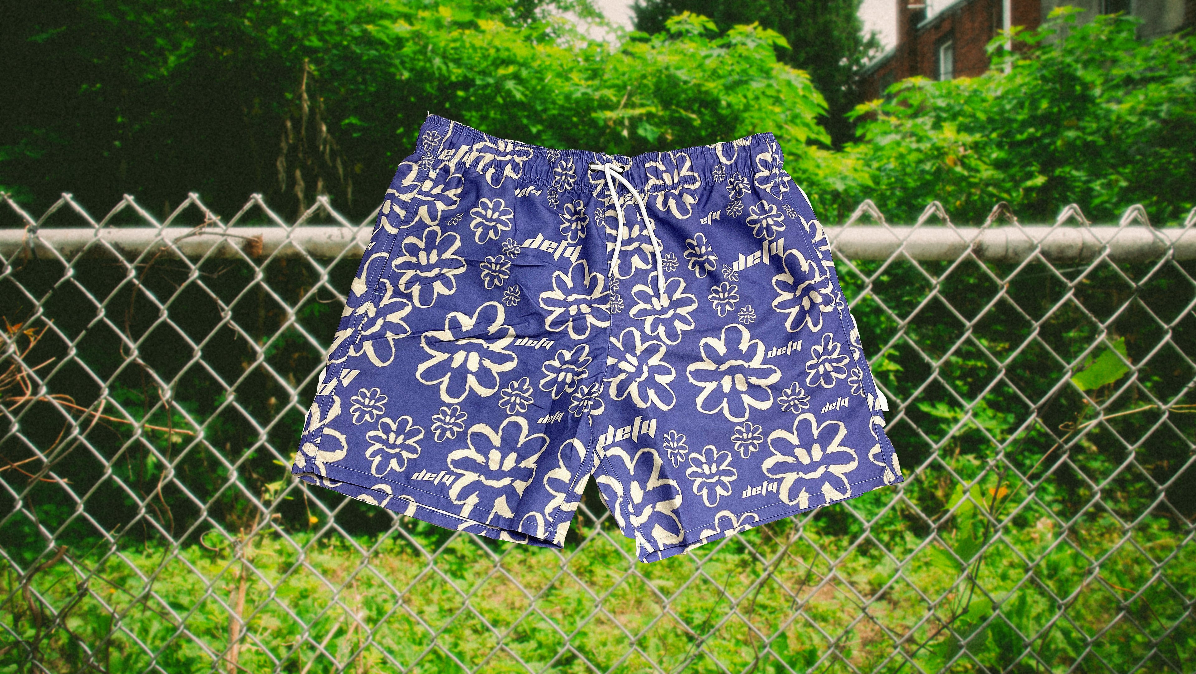 Trippy Flower Swim Trunks