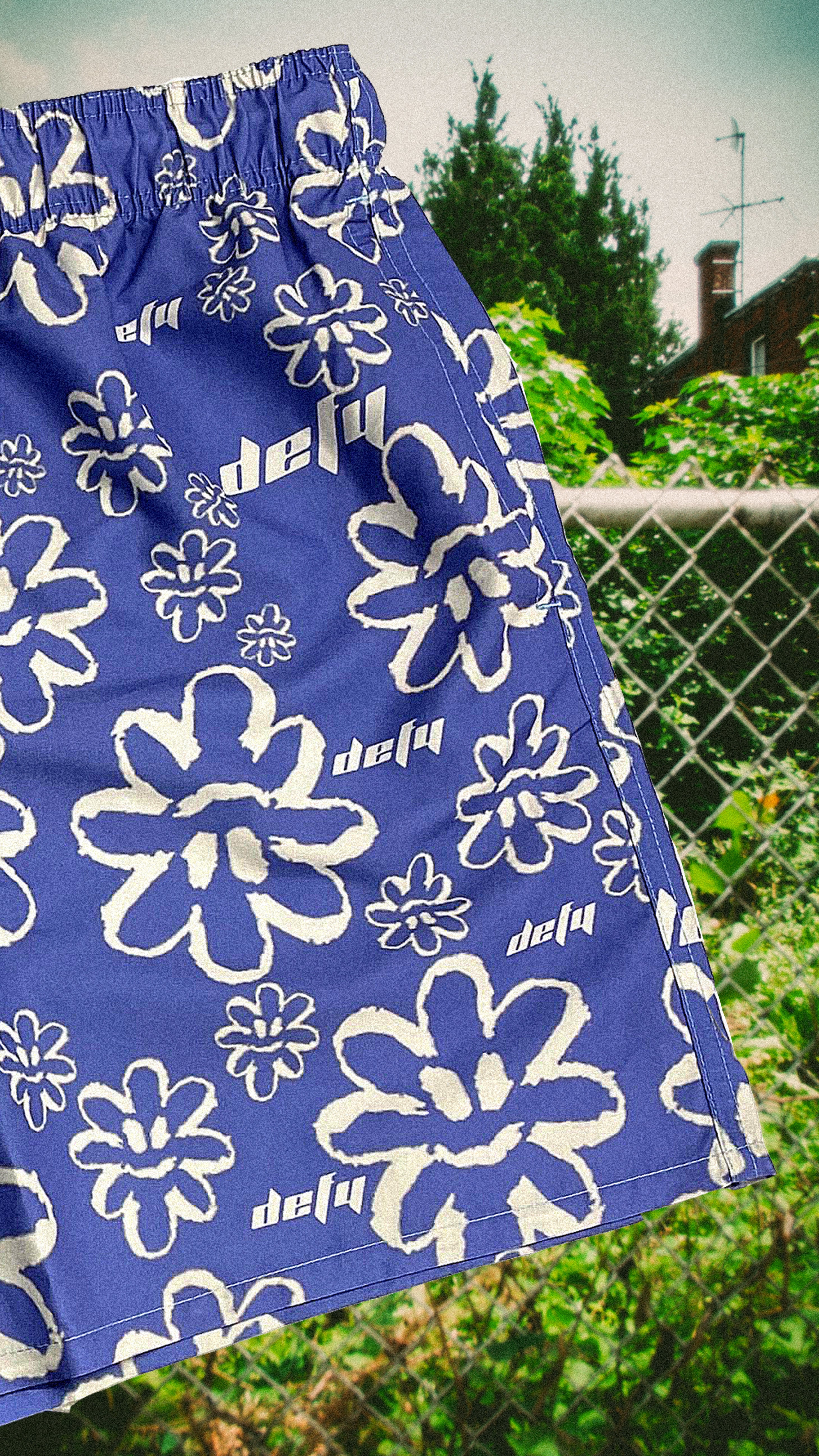 Trippy Flower Swim Trunks